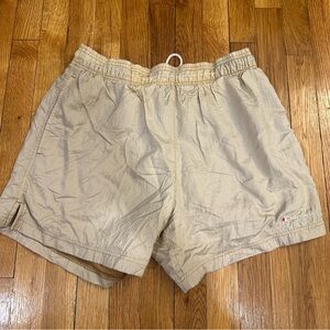 Champion Beige / Tan Athletic Shorts with Elastic Waist